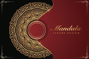 luxuriös Mandala Hintergrund und Banner Design, geeignet zum Design Vorlagen zum Gruß Karten vektor