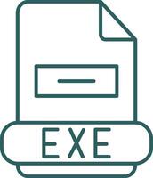 exe Linie Gradient runden Ecke Symbol vektor