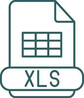 xls Linie Gradient runden Ecke Symbol vektor