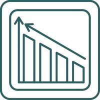 Profite Linie Gradient runden Ecke Symbol vektor