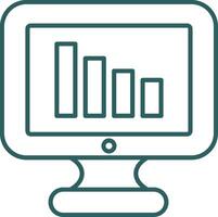 Bar Diagramm Linie Gradient runden Ecke Symbol vektor