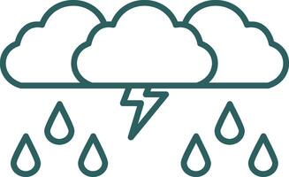 Sturm Linie Gradient runden Ecke Symbol vektor