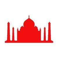 Taj Mahal auf weißem Hintergrund vektor