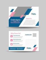 Corporate Business Postkartendesign oder Save the Date Einladungskarte oder Direct Mail eddm Design vektor