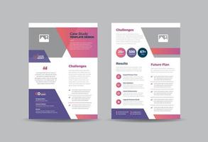 Business Case Study oder Marketingbogen und Flyerdesign vektor