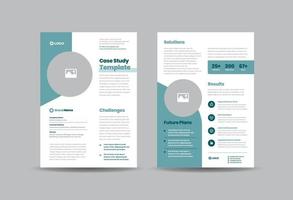 Business Case Study oder Marketingbogen und Flyerdesign vektor