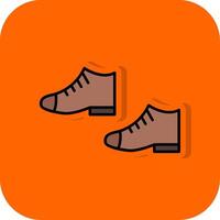 skor fylld orange bakgrund ikon vektor