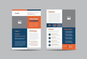 Business Case Study oder Marketingbogen und Flyerdesign vektor