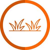 Gras Linie Orange Kreis Symbol vektor