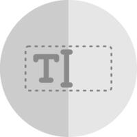 text låda platt skala ikon vektor