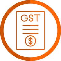 gst Linie Orange Kreis Symbol vektor