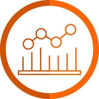 Analyse Linie Orange Kreis Symbol vektor