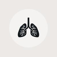 mänsklig lungor anatomi ikon illustration platt 2d design vektor