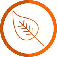 Blatt Linie Orange Kreis Symbol vektor