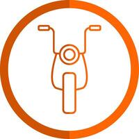 Motorrad Linie Orange Kreis Symbol vektor