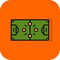 Fußball Strategie gefüllt Orange Hintergrund Symbol vektor