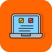 elektronisch Wählen gefüllt Orange Hintergrund Symbol vektor