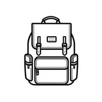 eben 2d Illustration von ein Rucksack vektor