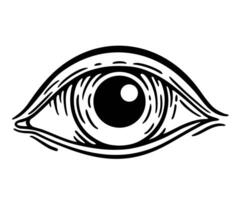 Mensch Auge im graviert Stil. Auge von Vorsehung. freimaurerisch Symbol vektor