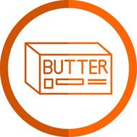 Butter Linie Orange Kreis Symbol vektor