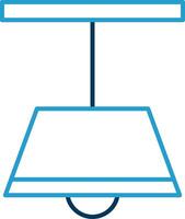 Decke Lampe Linie Blau zwei Farbe Symbol vektor