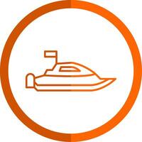 Geschwindigkeit Boot Linie Orange Kreis Symbol vektor