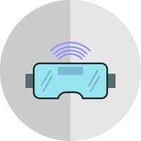 vr Brille eben Rahmen Symbol vektor