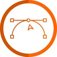 Anker Punkt Linie Orange Kreis Symbol vektor