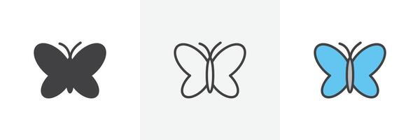 Schmetterling Icon Set vektor