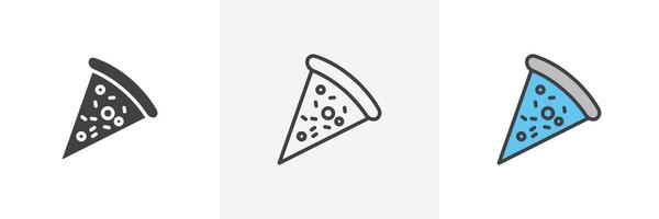 Pizza Symbol einstellen vektor