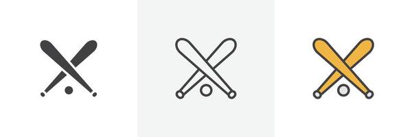 Baseball Symbol einstellen vektor