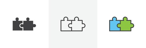 Puzzle Symbol einstellen vektor
