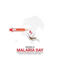 Welt Malaria Tag. Welt Malaria Tag, April 25, kreativ Anzeigen Design, , 3d Illustration vektor