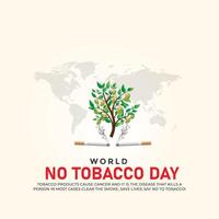 Welt kein Tabak Tag. Welt kein Tabak Tag kreativ Anzeigen Design kann 31. , 3d Illustration vektor