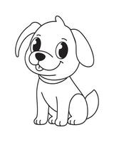 süß Hund Färbung Seiten, Hund schwarz und Weiß Illustration vektor