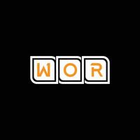 Brief wor Monogramm Logo Design vektor