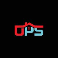 ops Brief Initiale Logo Design vektor