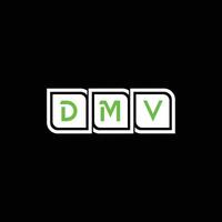 dmv kreativ logotyp och ikon design vektor