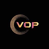 vop Brief Initiale Logo Design vektor