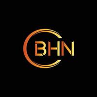 bhn Brief Initiale Logo Design vektor