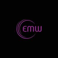 emw brev logotyp kreativ design vektor