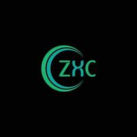 zxc brev logotyp kreativ design vektor