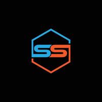 ss Brief Initiale Logo Design vektor