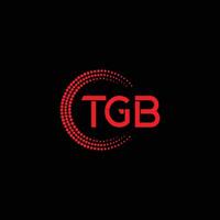 tgb brev logotyp design vektor