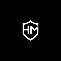 Hm Brief Initiale Logo Design vektor