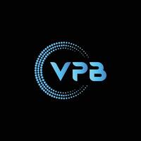 vpb teknologi brev logotyp design vektor