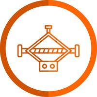 Auto Jack Linie Orange Kreis Symbol vektor