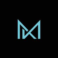 mk Logo Design Luxus vektor