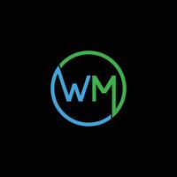 wm Brief Initiale Logo Design vektor