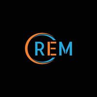 rem Brief Initiale Logo Design vektor